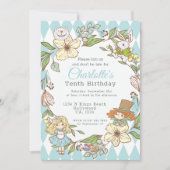 Alice im Wunderland Personalisiertes Party Einladung (Vorderseite)