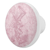 Alice im Wunderland Pink floral Art Mad Hatter Keramikknauf (Rechts)