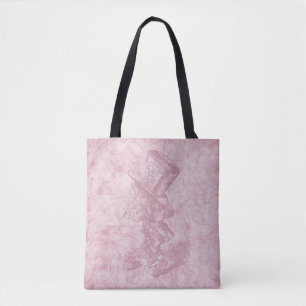 Alice im Wunderland Pink floral Art Mad Hatter Tasche