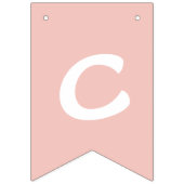 Alice im Wunderland Pink Monogram Birthday Party Wimpelkette (Dritte Fahne)