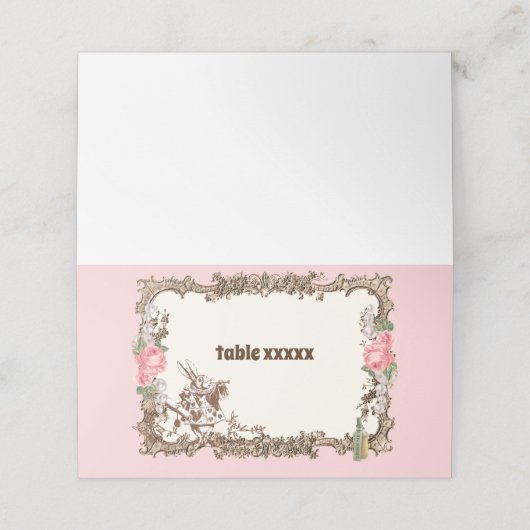 Alice im Wunderland, Platzkarte (Außenseite Aufgefaltet)