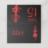 Alice im Wunderland Platzkarte (Außenseite Aufgefaltet)