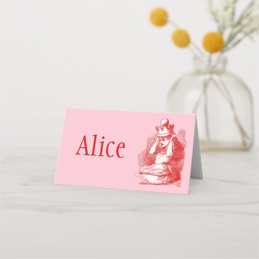Alice im Wunderland Platzkarte (Vorderseite)