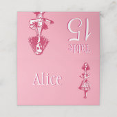 Alice im Wunderland Platzkarte (Außenseite Aufgefaltet)
