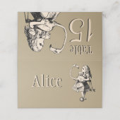 Alice im Wunderland Platzkarte (Außenseite Aufgefaltet)