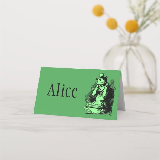 Alice im Wunderland Platzkarte (Vorderseite)