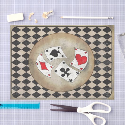Alice im Wunderland Playing Cards Tissue Seidenpapier (Handwerk)