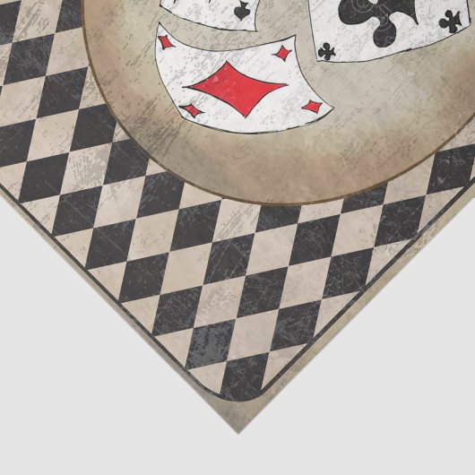 Alice im Wunderland Playing Cards Tissue Seidenpapier (Ausschnitt)