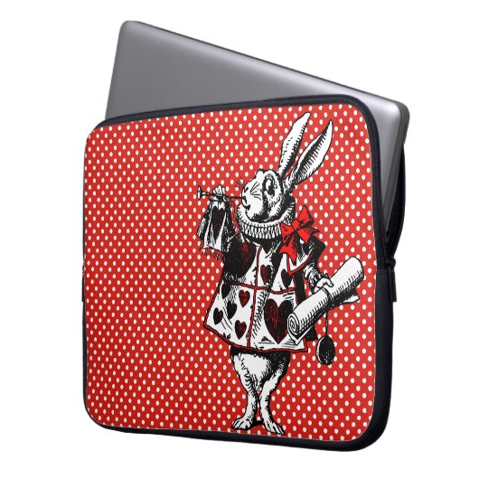 Alice im Wunderland Polka Dots Laptopschutzhülle (Vorderseite Links)