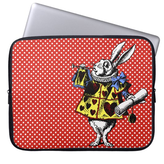 Alice im Wunderland Polka Dots Laptopschutzhülle (Vorderseite)