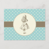 Alice im Wunderland Polka Dots Postkarte (Vorderseite)