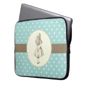 Alice im Wunderland-Polka-Punkte Laptopschutzhülle (Vorderseite Links)