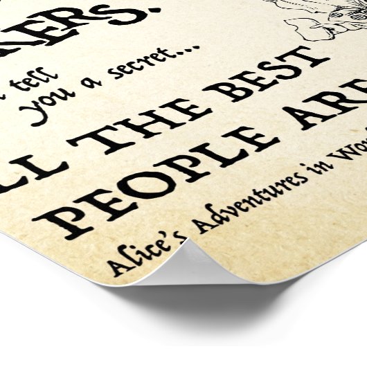 Alice im Wunderland Poster (Ecke)