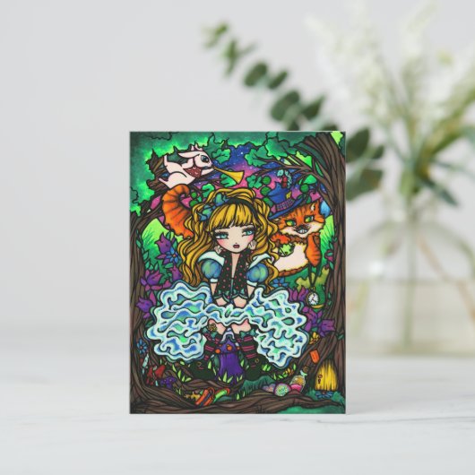 Alice im Wunderland Postkarte (Stehend Vorderseite)
