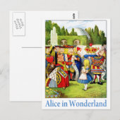 ALICE IM WUNDERLAND POSTKARTE (Vorne/Hinten)