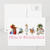 Alice im Wunderland Postkarte (Vorne/Hinten)