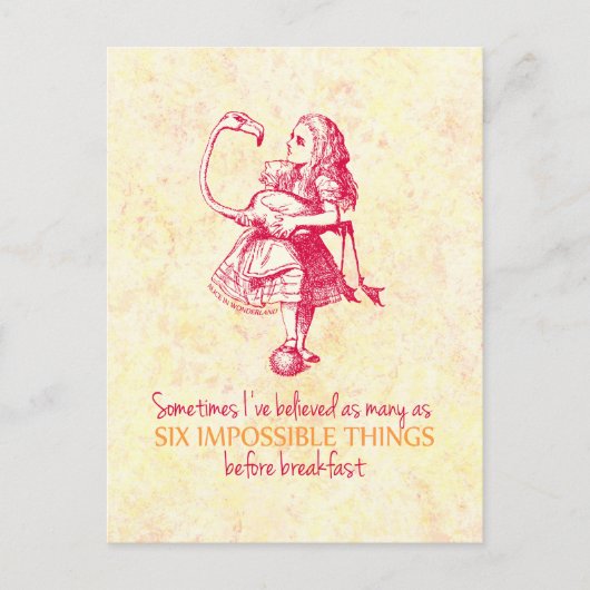 Alice im Wunderland Postkarte (Vorderseite)