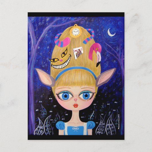 Alice im Wunderland Postkarte (Vorderseite)