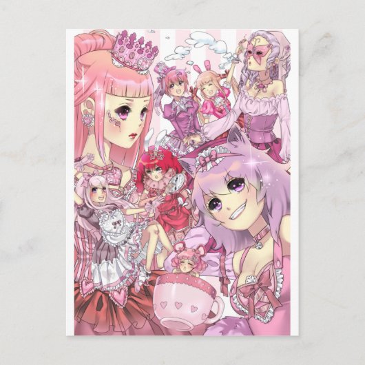 Alice im Wunderland Postkarte (Vorderseite)