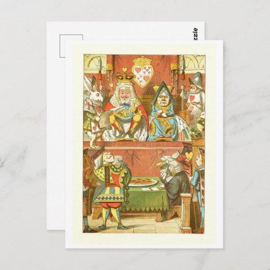 Alice im Wunderland Postkarte (Vorne/Hinten)