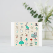 Alice im Wunderland Postkarte (Stehend Vorderseite)