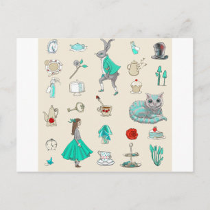Alice im Wunderland Postkarte