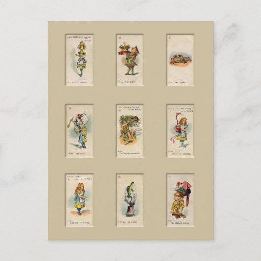 Alice im Wunderland Postkarte (Vorderseite)