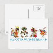 ALICE IM WUNDERLAND POSTKARTE (Vorne/Hinten)