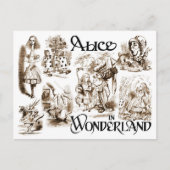 Alice im Wunderland Postkarte (Vorderseite)