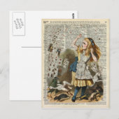 Alice im Wunderland Postkarte (Vorne/Hinten)