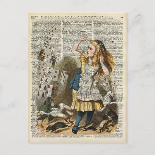 Alice im Wunderland Postkarte (Vorderseite)