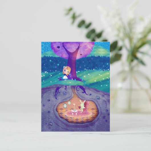 Alice im Wunderland Postkarte (Stehend Vorderseite)
