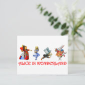 ALICE IM WUNDERLAND POSTKARTE (Stehend Vorderseite)