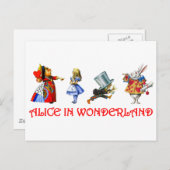 ALICE IM WUNDERLAND POSTKARTE (Vorne/Hinten)