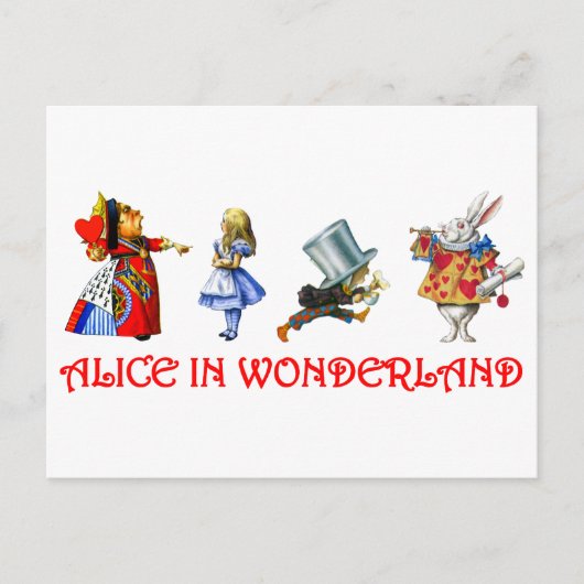 ALICE IM WUNDERLAND POSTKARTE (Vorderseite)