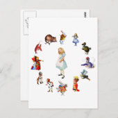 Alice im Wunderland Postkarte (Vorne/Hinten)
