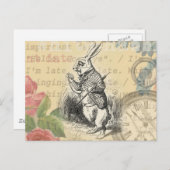 Alice im Wunderland Postkarte (Vorne/Hinten)