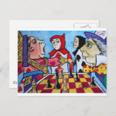 ALICE IM WUNDERLAND POSTKARTE (Vorne/Hinten)