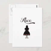 Alice im Wunderland Postkarte (Vorne/Hinten)