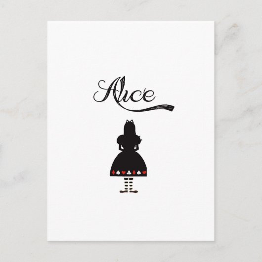 Alice im Wunderland Postkarte (Vorderseite)