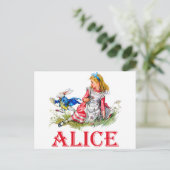 ALICE IM WUNDERLAND POSTKARTE (Stehend Vorderseite)