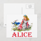 ALICE IM WUNDERLAND POSTKARTE (Vorne/Hinten)
