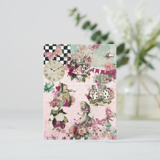 Alice im Wunderland Postkarte (Stehend Vorderseite)