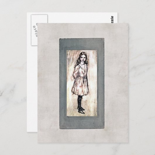 Alice im Wunderland Postkarte (Vorne/Hinten)