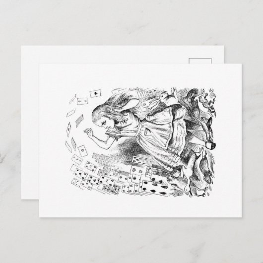 Alice im Wunderland Postkarten (Vorne/Hinten)