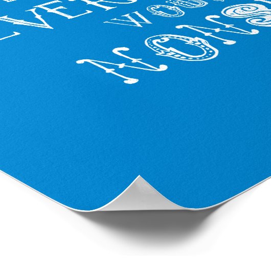 Alice im Wunderland Print - Alice Quote Nonsense Poster (Ecke)