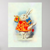 Alice im Wunderland ~ Print Rabbit Pink Heart Poster (Vorne)