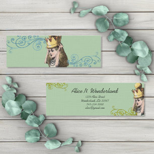 Alice im Wunderland Prinzessin Königin Vintage Mäd Mini Visitenkarte