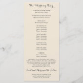 Alice im Wunderland Programm (Rückseite)