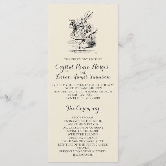 Alice im Wunderland Programm (Vorderseite)